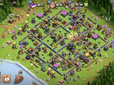 Layout TH17 War Base with Split Core Anti 3 Star Design
