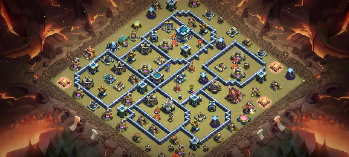 TH13 Anti Electro Dragon War Base for CoC Copy Link