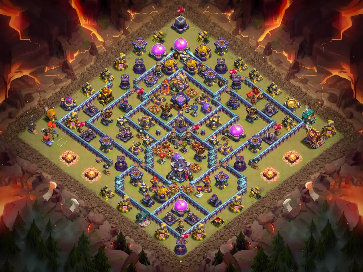 TH15 War Base Anti 3 Star with Tough Core and Copy Link