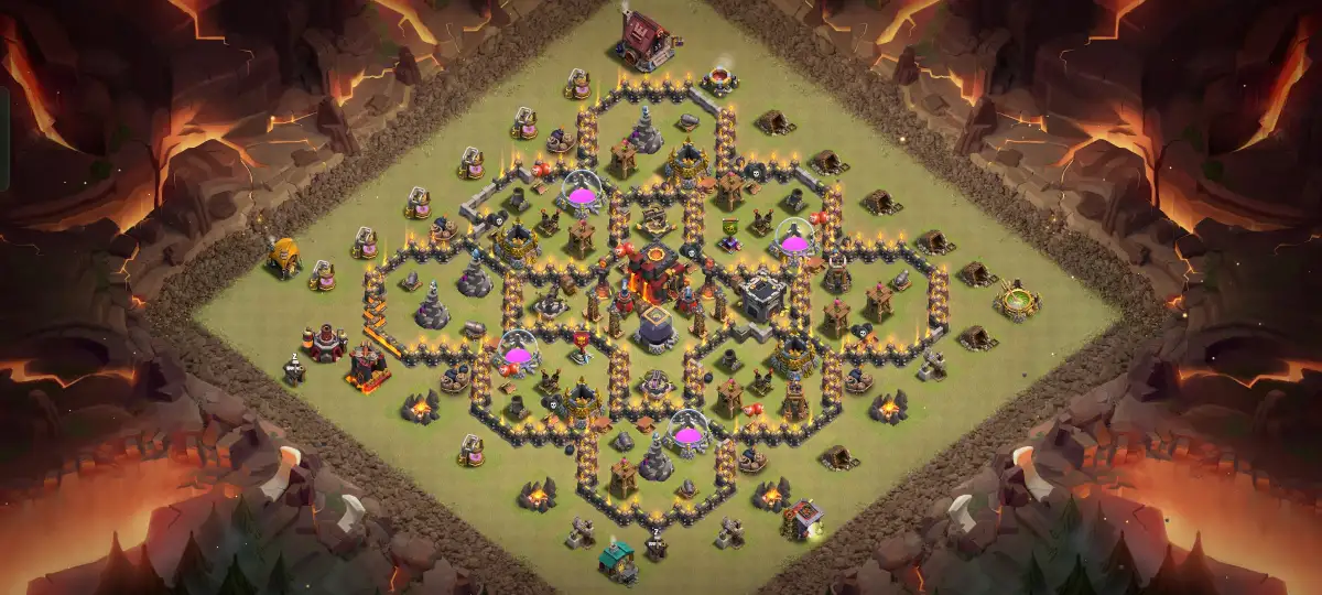 TH10 Anti 2 Star War Base Layout for Clash of Clans