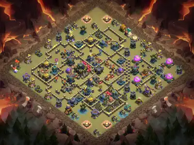 Layout TH17 War Base Anti 3 Star Layout for Clash of Clans