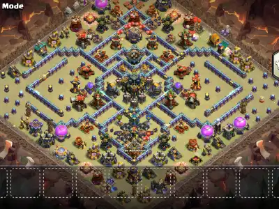 Layout TH17 Anti 3 Star War Base with Anti E-Dragon Core