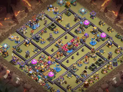 Layout TH18 War Base with Split Core and Anti 3 Star Pathing