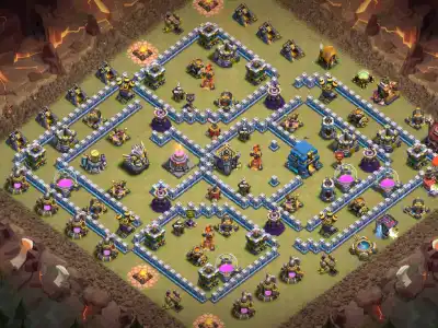 Layout TH12 War Base Anti 2 Star Layout for Clash of Clans