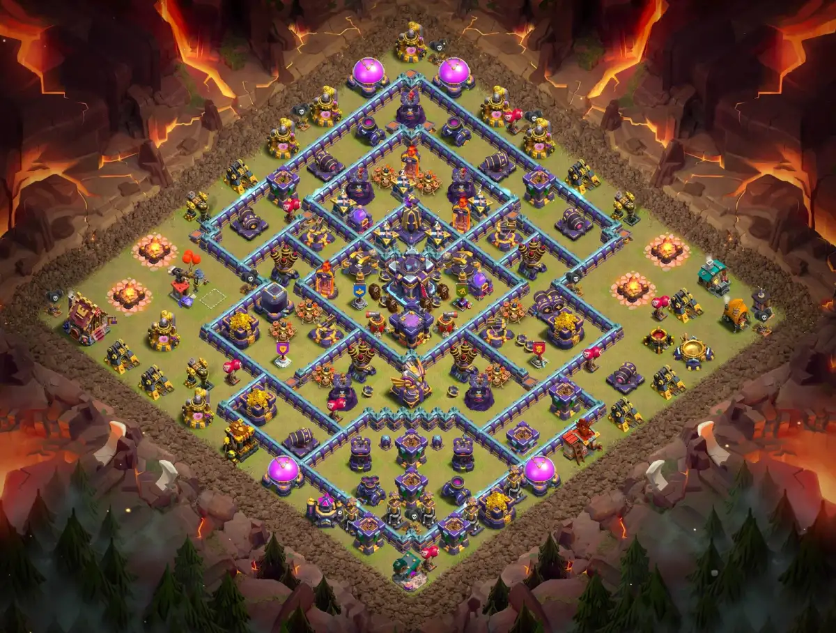 TH15 War Base Anti 3 Star for Clash of Clans Copy Link