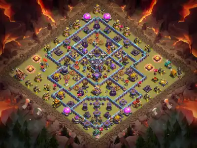 Layout TH15 War Base Anti 3 Star for Clash of Clans Copy Link