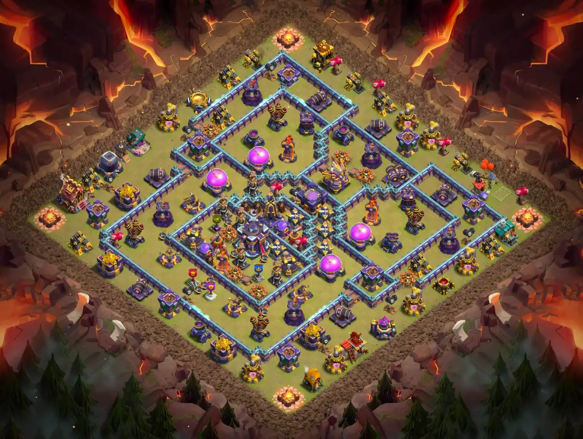 TH15 War Base Anti 3 Star Ring Layout for Clash of Clans