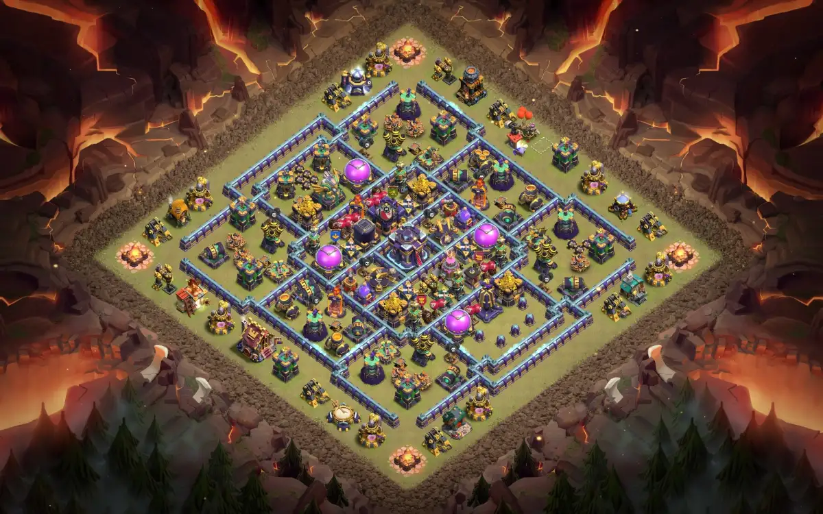 TH15 Farming Base with Central Town Hall and Storages