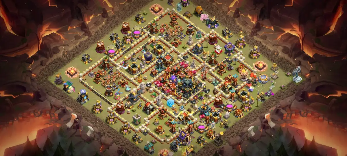 TH17 Anti 3 Star COC Base Layout for War Defense