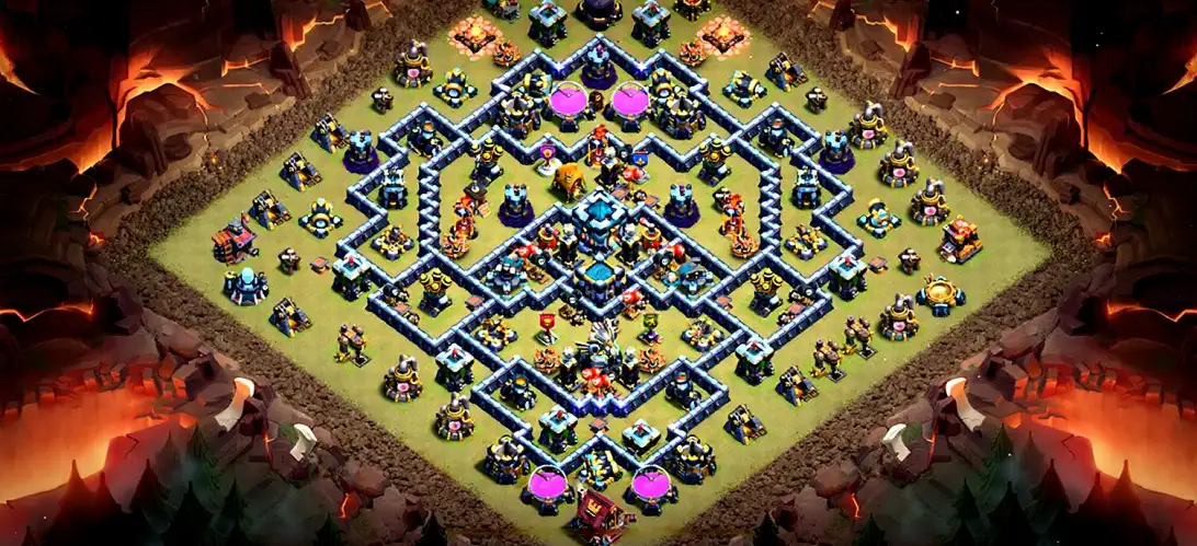 Layout Ultimate TH13 War Coc Layout | Anti 3 Stars clan war league pro