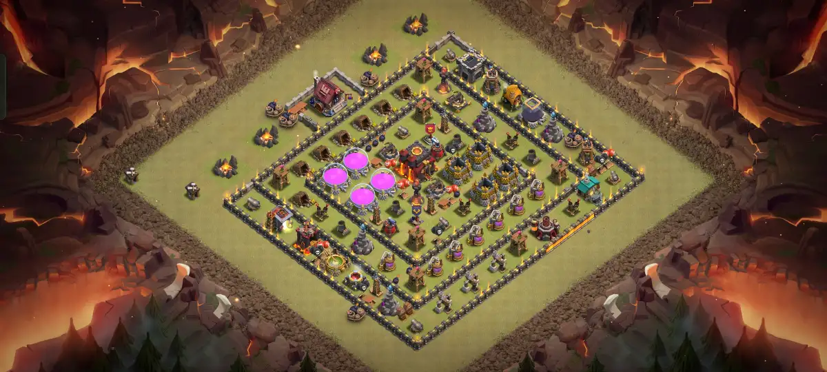 TH10 Hybrid Farming Base Anti 3 Star | Copy Layout