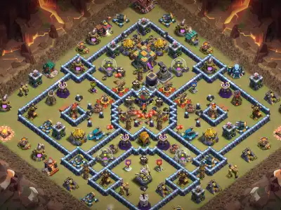Layout TH14 War Base Copy Link Anti 2 Star Ring Layout