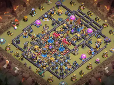 Layout TH18 War Base with Split Core and Anti 3 Star Pathing