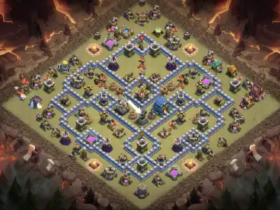 Layout TH12 War Badr Anti 3 Star Base for Clash of Clans