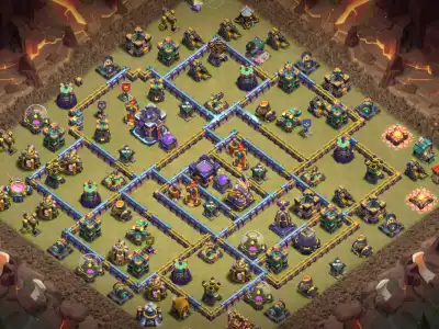 Layout TH15 War Base Built to Break Electro Dragon Chains