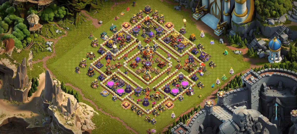 TH16 War Base for Clash of Clans with Strong Core Defense