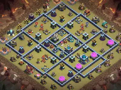 Layout TH13 War Base for CoC Copy Link - Clash of Clans