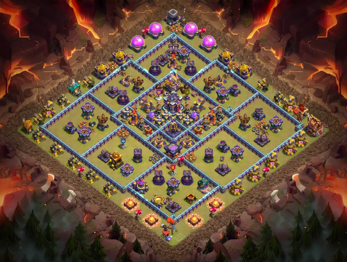 TH15 War Base Anti 3 Star Layout with Copy Link