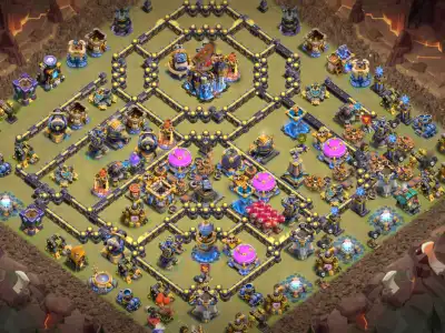 Layout TH18 Anti 3 Star War Base with Tough Town Hall Ring