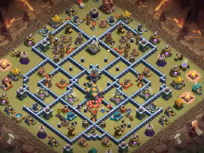 Layout TH14 War Base Copy Link | Anti 2 Star Ring Style Layout