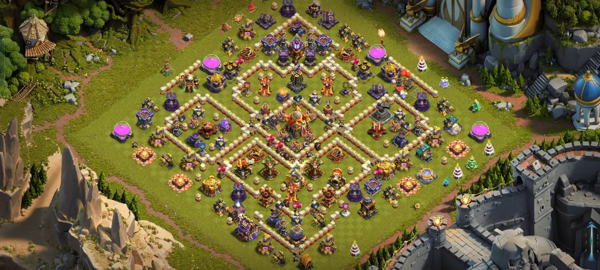 TH16 Anti 2 Star War Base Layout for Clash of Clans
