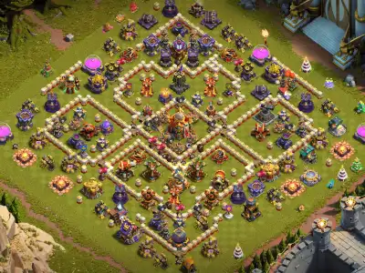 Layout TH16 Anti 2 Star War Base Layout for Clash of Clans