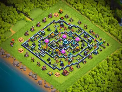 Layout TH13 Farming Base Anti 3 Star Layout for Clash of Clans