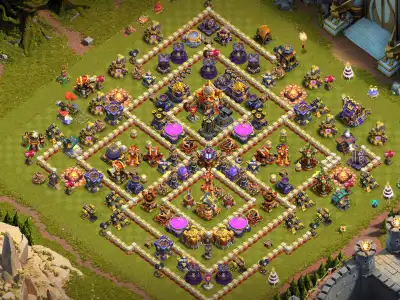Layout TH16 Anti 3 Star War Base Layout for Clash of Clans