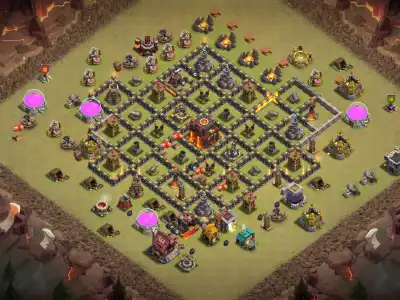 Layout TH10 War Base Anti 2 Star Layout for Legend League