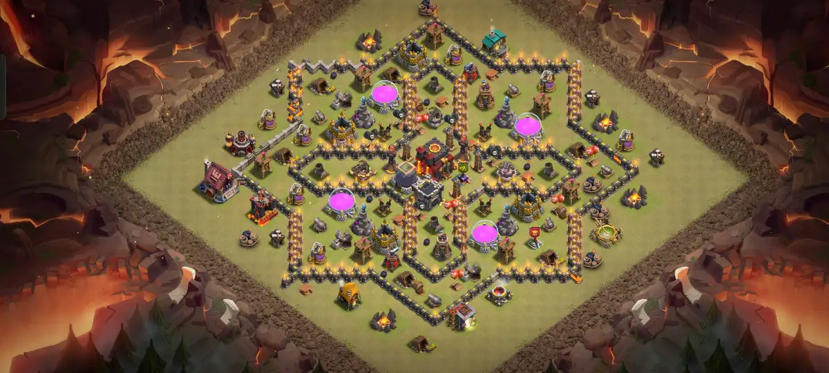 TH10 War Base Anti Air Layout for Legend League Push