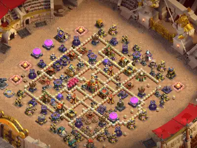 Layout TH16 Anti 2 Star Anti Air Base Layout for Clash of Clans