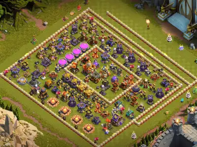 Layout TH16 War Badr Base for Clash of Clans Anti 2 Star Ring