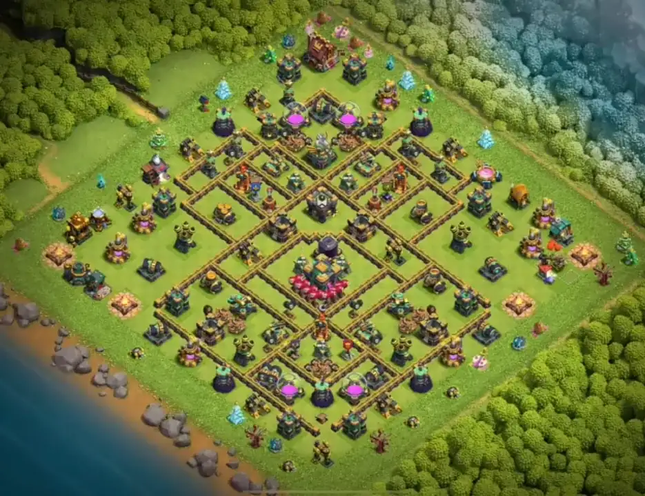 Global TH14 Hybrid Base Layout with Core Defense 2026
