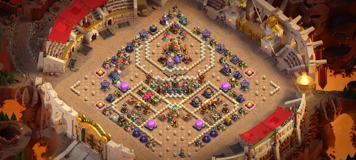 TH16 Anti Air Base Layout for Clash of Clans Anti Electro Dragon