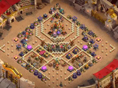 Layout TH16 Anti Air Base Layout for Clash of Clans Anti Electro Dragon