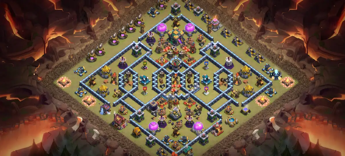 TH14 War Badr Base for CoC Anti 3 Star Copy Link