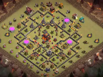 Layout TH10 War Base Anti 2 Star Layout for Clash of Clans