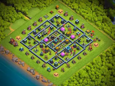 Layout TH13 Farming Base Anti 3 Star Layout with Copy Link