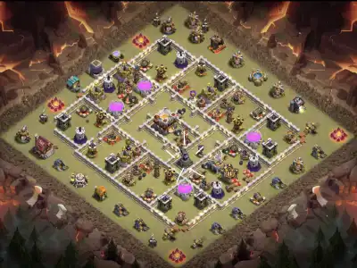 Layout TH11 War Base Anti 3 Star Ring for Clash of Clans