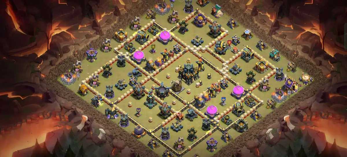 TH17 War Base for Clash of Clans with Anti 2 Star Core