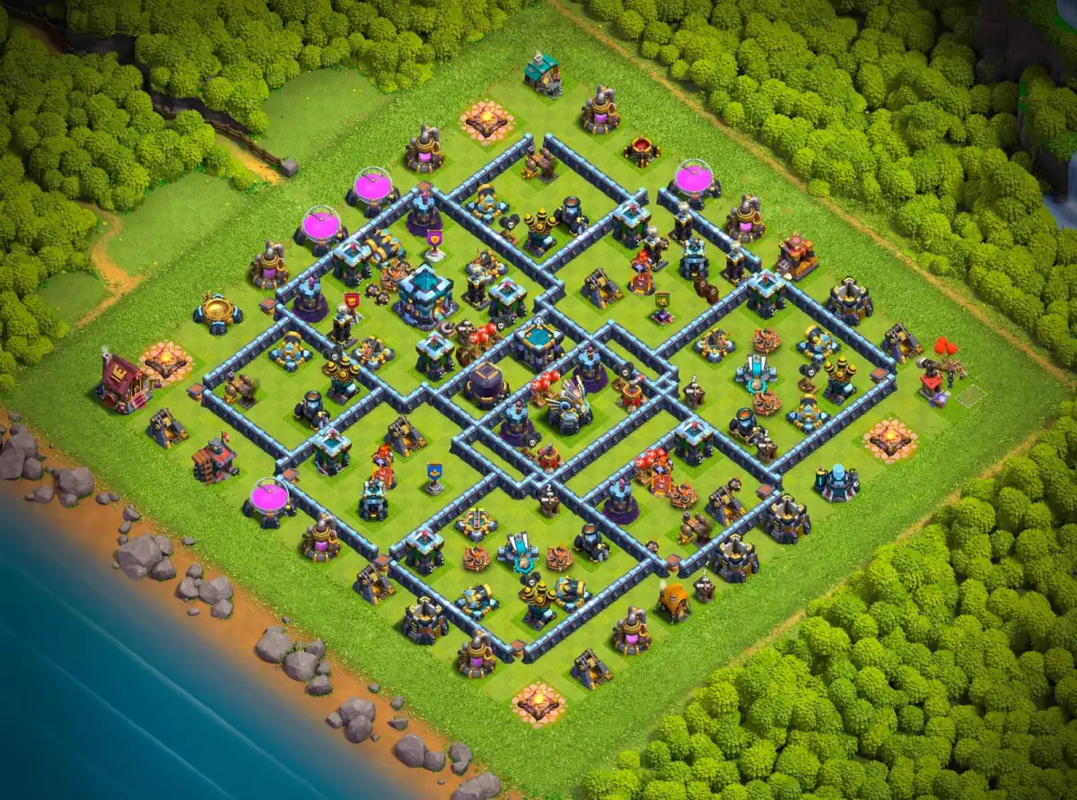 TH13 War Badr Anti 2 Star Legend Base for COC