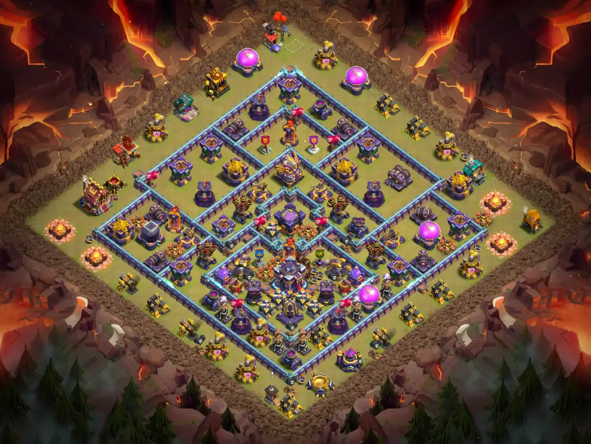 TH15 War Base Anti 3 Star Layout with Tough Core Pathing