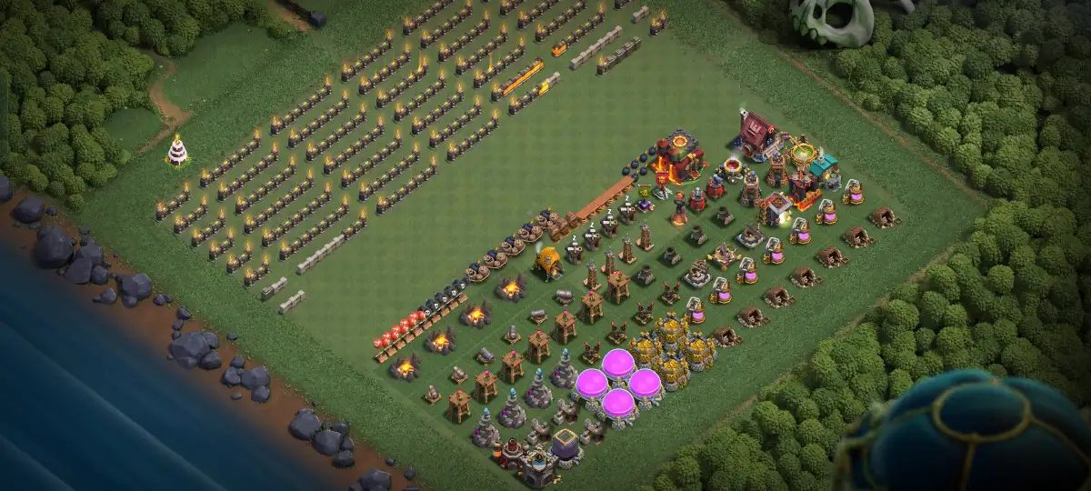 TH10 Farming Hybrid Base Layout with Copy Link for Safe Loot