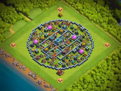 Layout TH13 Farming Base Anti 3 Star Layout with Copy Link