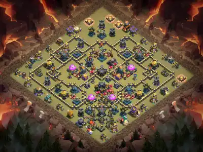 Layout TH17 War Base Anti 3 Star Layout for Clash of Clans
