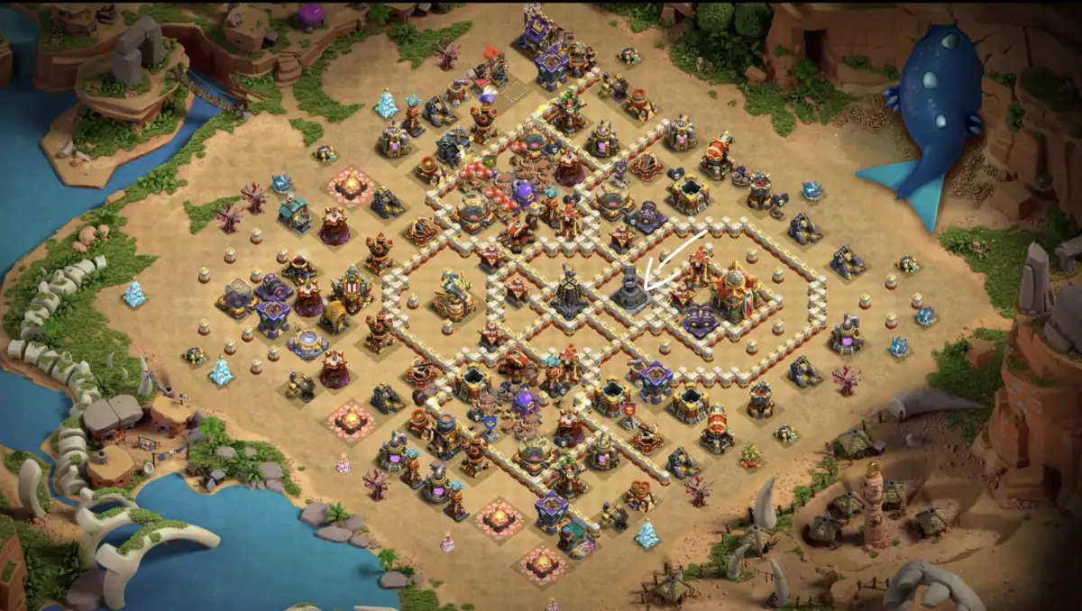 TH16 War Base Anti 3 Star for Clash of Clans Copy Link