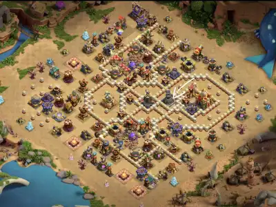 Layout TH16 War Base Anti 3 Star for Clash of Clans Copy Link