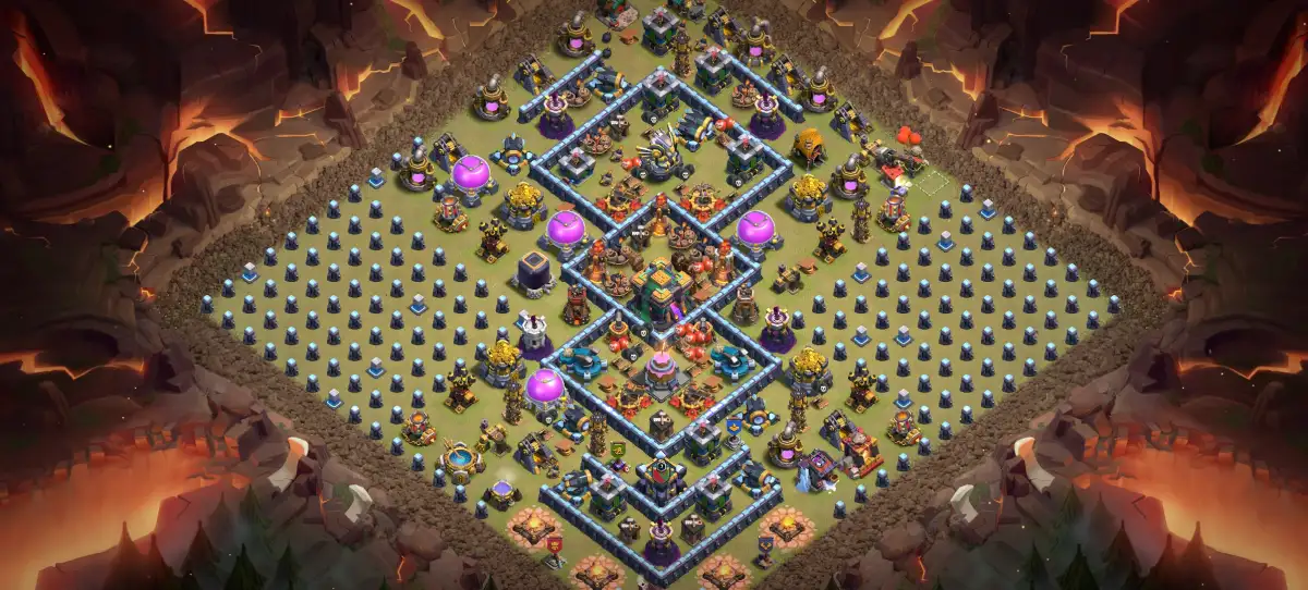TH14 Troll War Badr Base for COC with Copy Link
