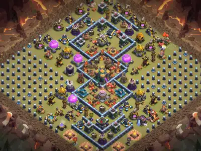 Layout TH14 Troll War Badr Base for COC with Copy Link