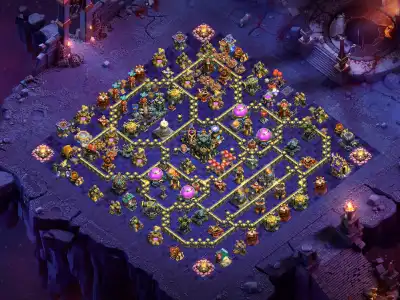 Layout TH17 War Base Anti 3 Star Layout for Clash of Clans